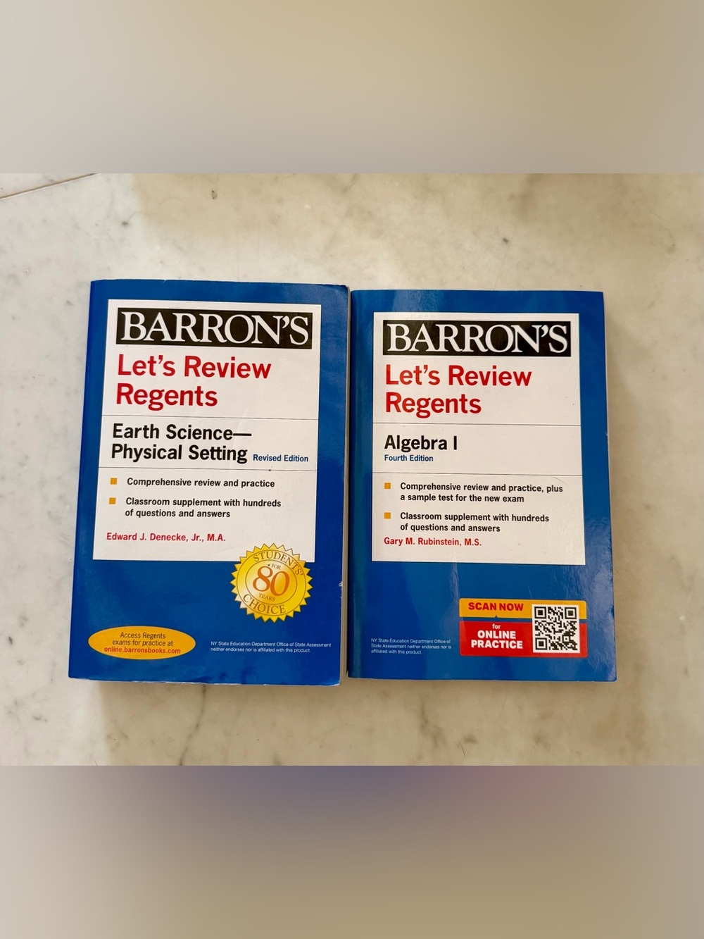 Barron's Let's Review Regents Earth Science & Algebra I - Blue Covers